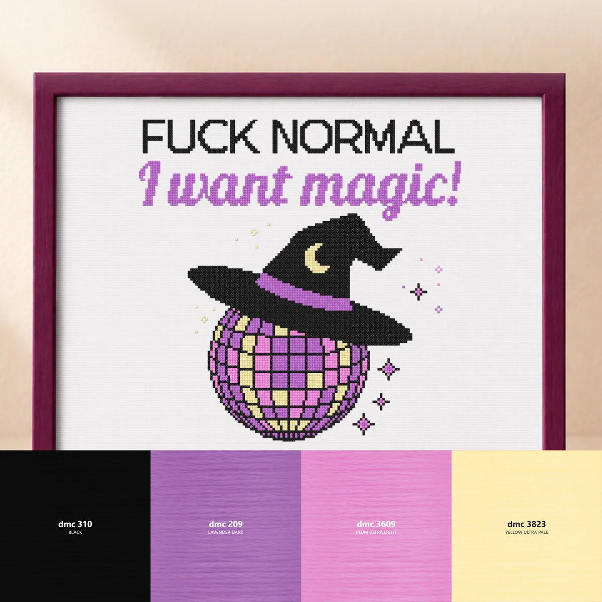 I want magic! — counted cross-stitch pattern by Stitch Jam Studio