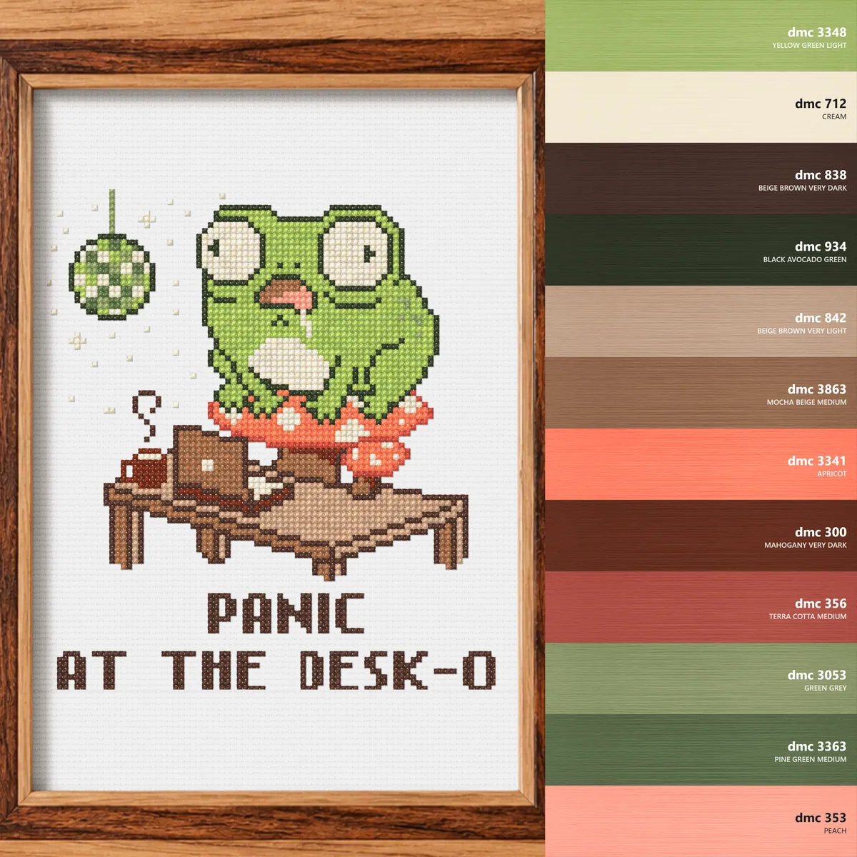 panic at the desk-o — counted cross-stitch pattern by Stitch Jam Studio
